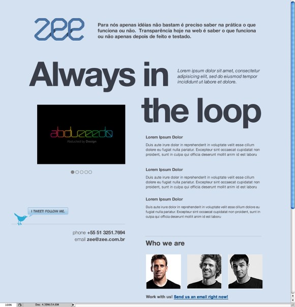 Web Design Process: Zee Site