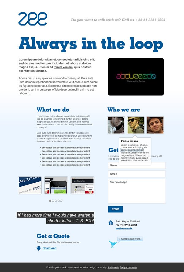 Web Design Process: Zee Site