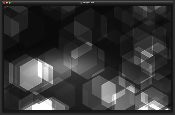 Hexagons Bokeh in Pixelmator