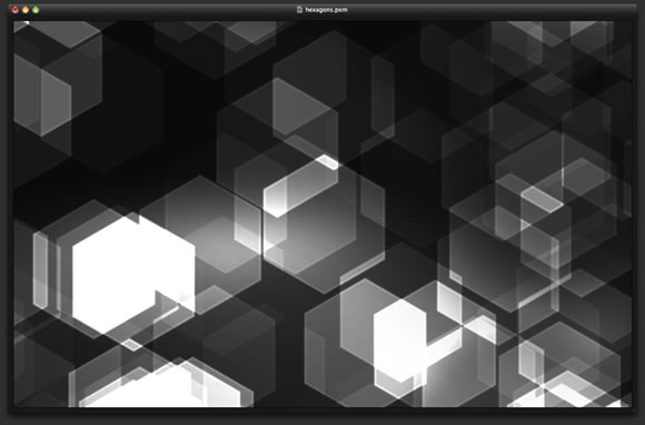 Hexagons Bokeh in Pixelmator