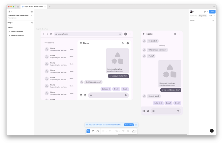 Figma MCP tutorial workflow demonstrating component code generation