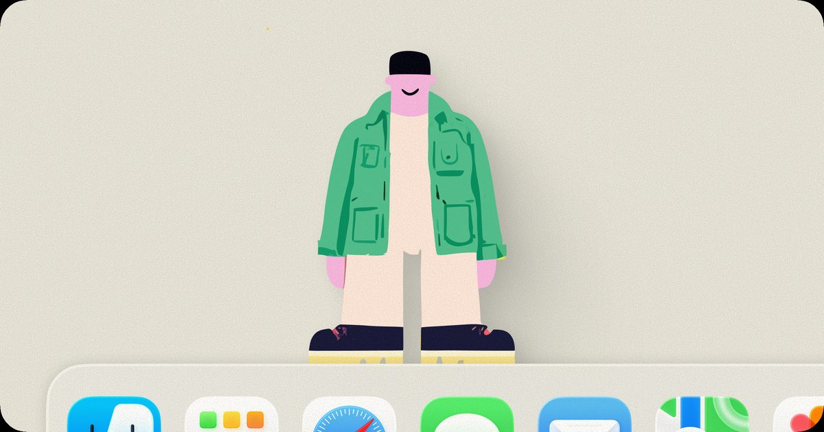 Lil Agents AI companions walking above the macOS dock