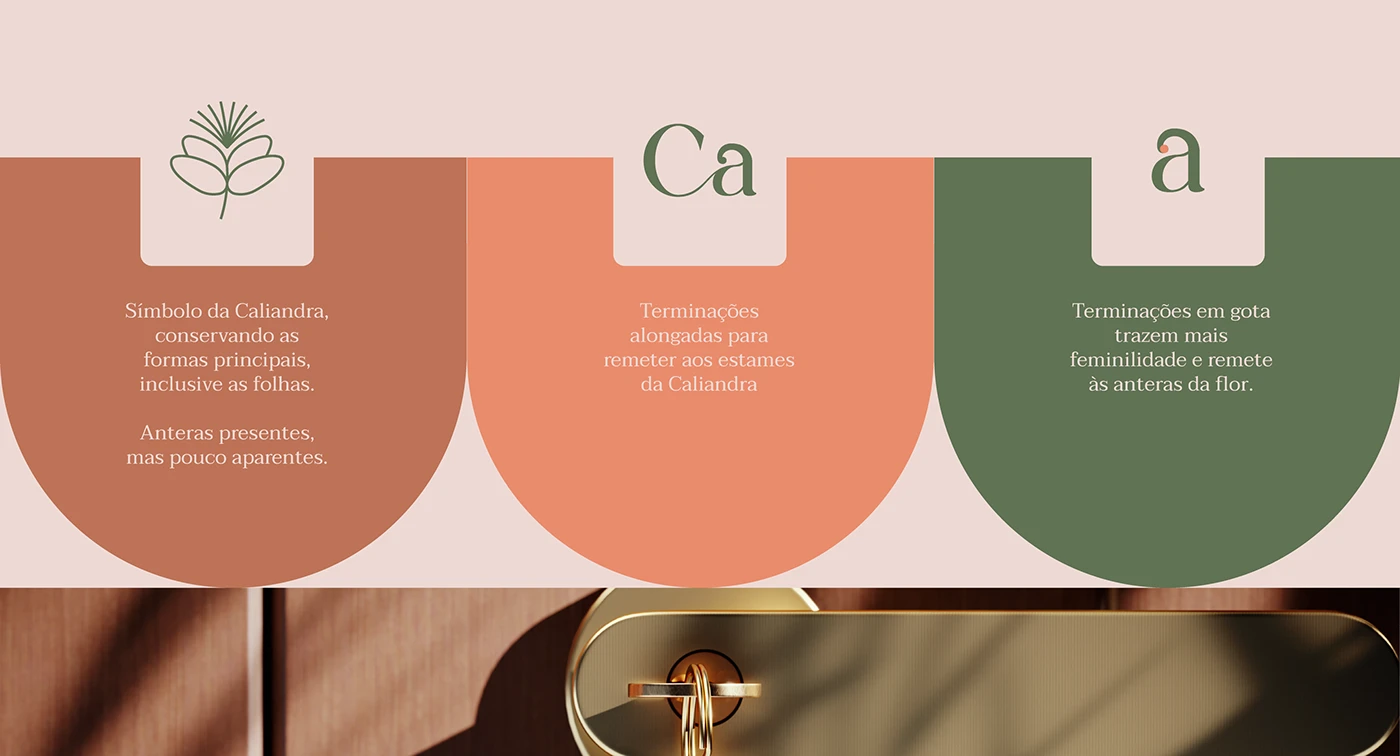Calliandra Cerrado branding applied to business cards and stationery