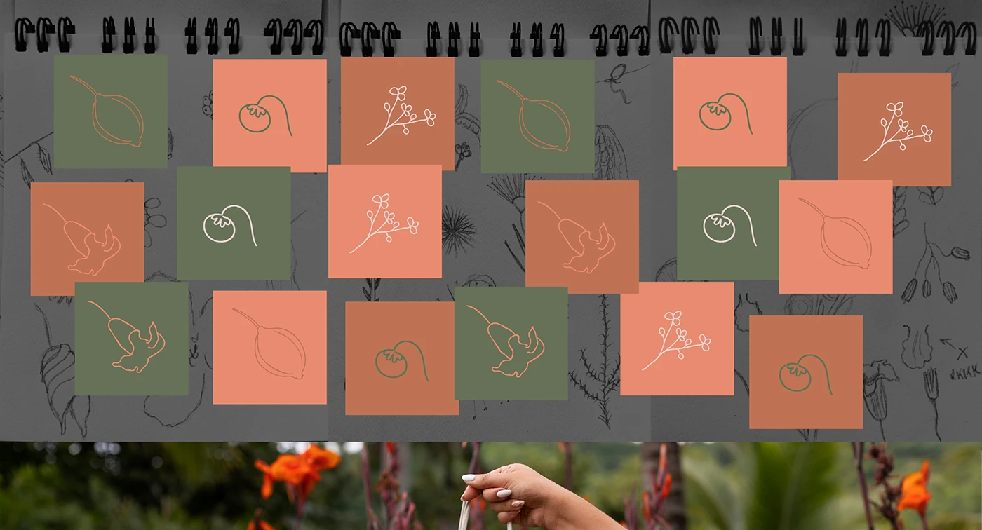 Environmental branding and wayfinding applications of Calliandra Cerrado identity