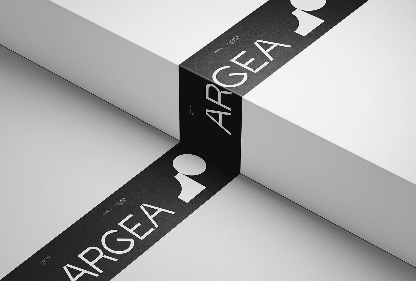 Argea brand identity design geometric logotype and custom mark by Camila Polinelli