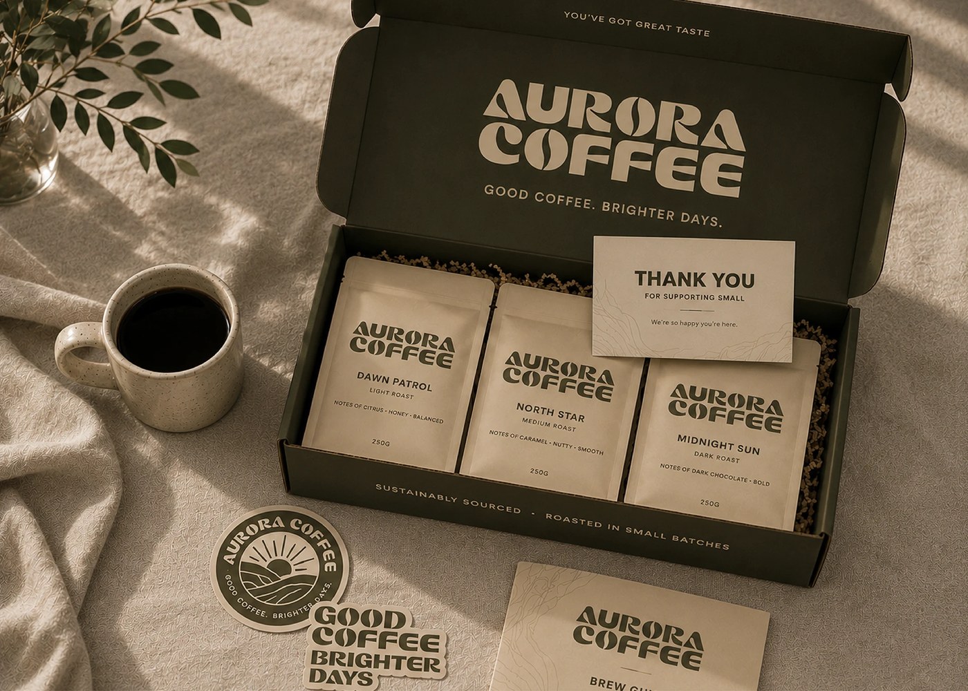 Aurora l Coffee alternate view — packaging design by Pial Biswas ✪