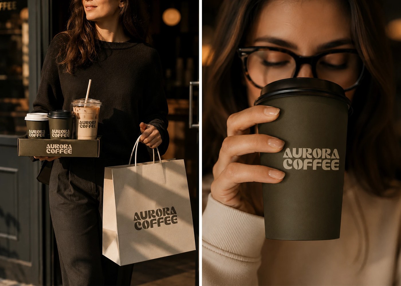 Aurora l Coffee closing detail — packaging design by Pial Biswas ✪