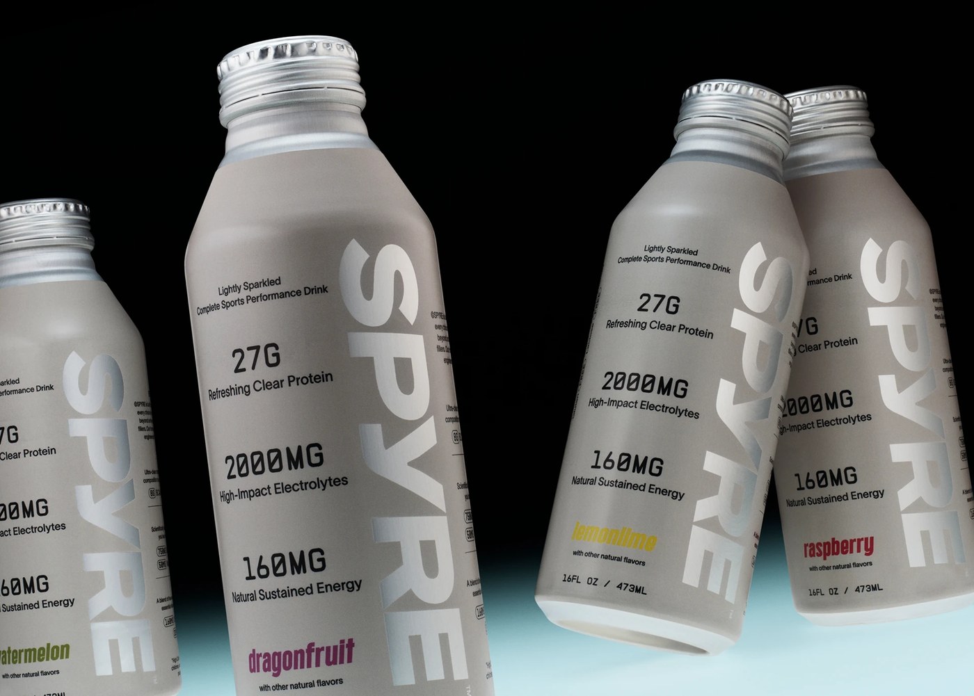SPYRE sports drink packaging transparency Hello Comrade Amsterdam