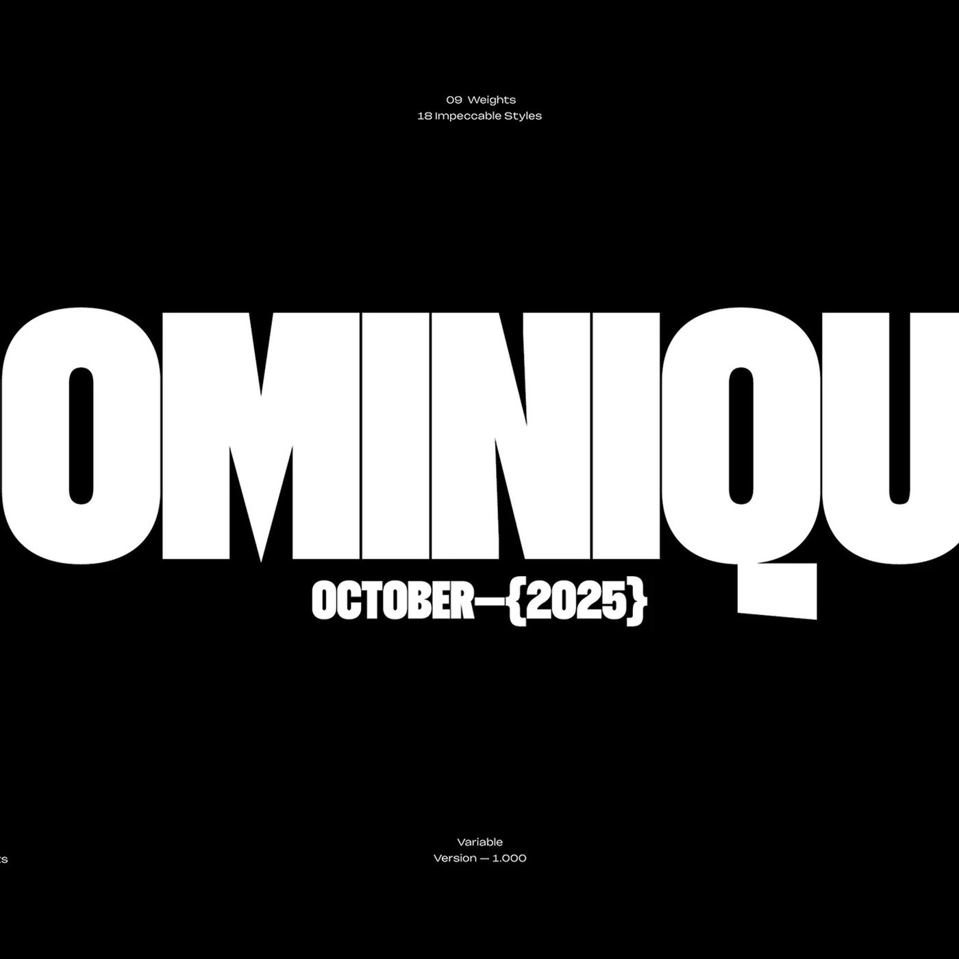 Dominique condensed display variable typeface by Rajesh Rajput
