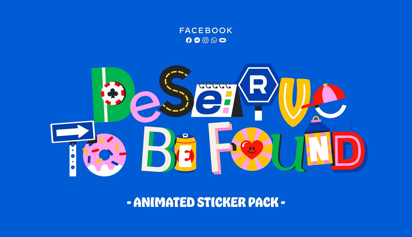 Kinetic typography illustrated stickers by Mat Voyce