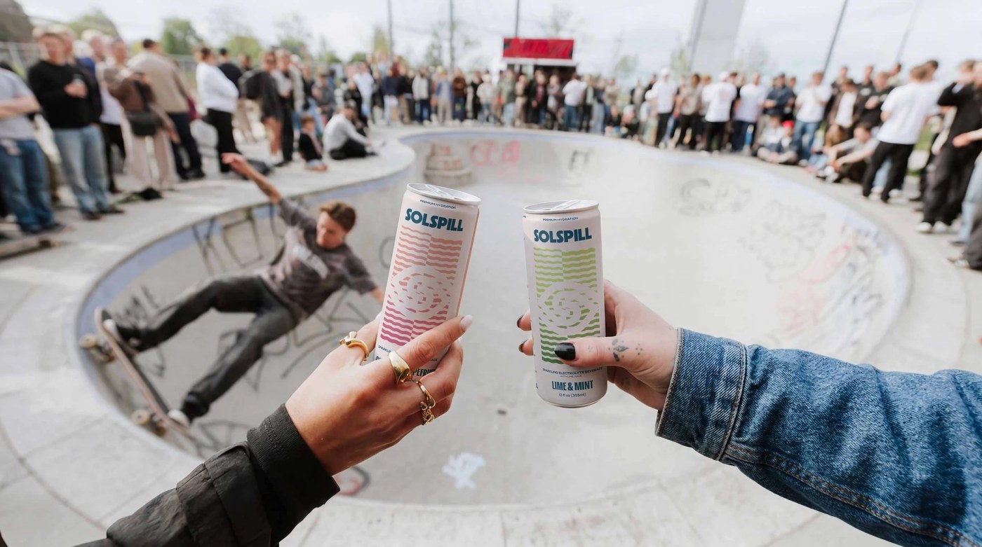 Solspill beverage packaging design aluminum can detail by Holman Design