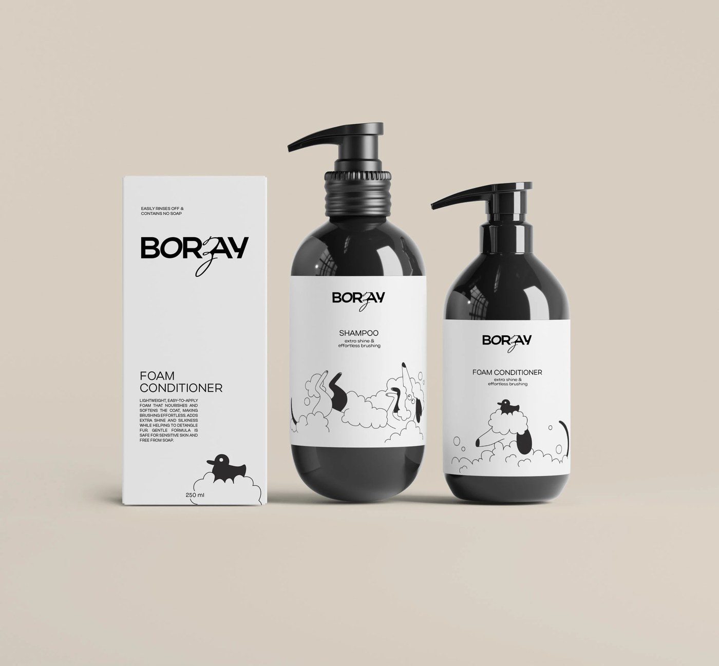 Borzay dog brand packaging design detail by Yulia Noten