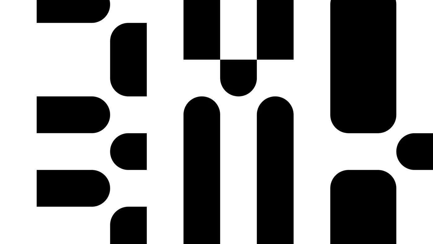 Budapest cultural center brand identity — modular arc segment pattern system