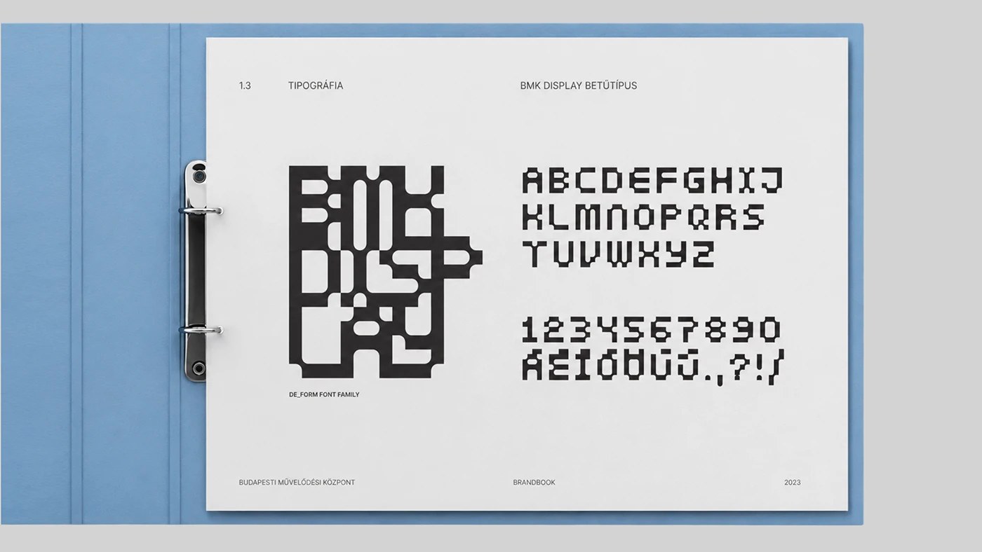 Budapest cultural center brand identity full-bleed poster design