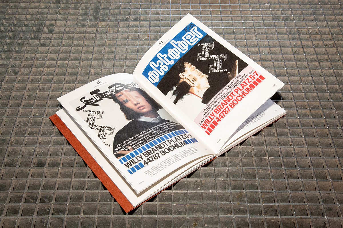 poster book design oversized posters photographed from above with architectural-scale lettering