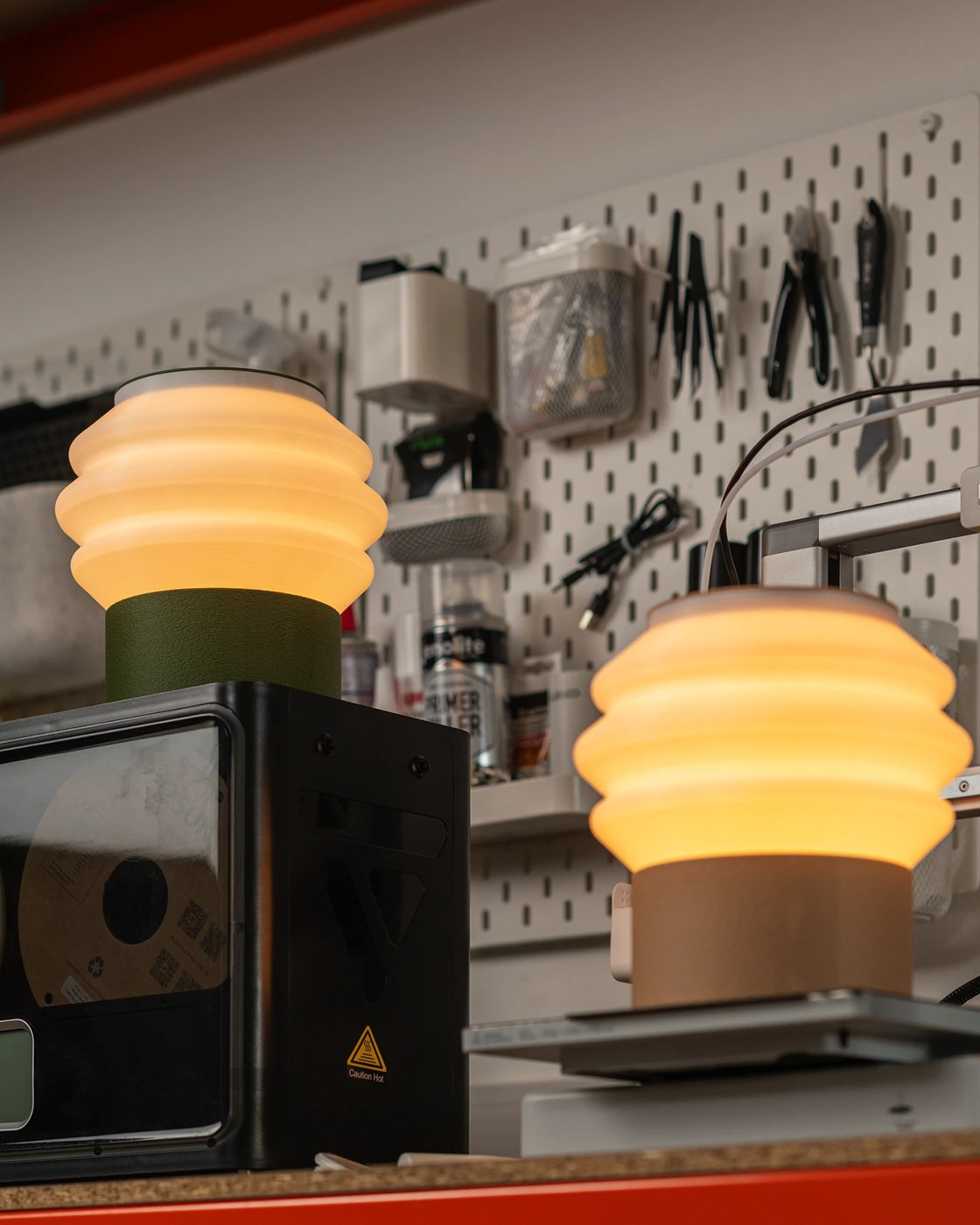 Drop Light 3D printed lamp translucent shade soft light diffusion