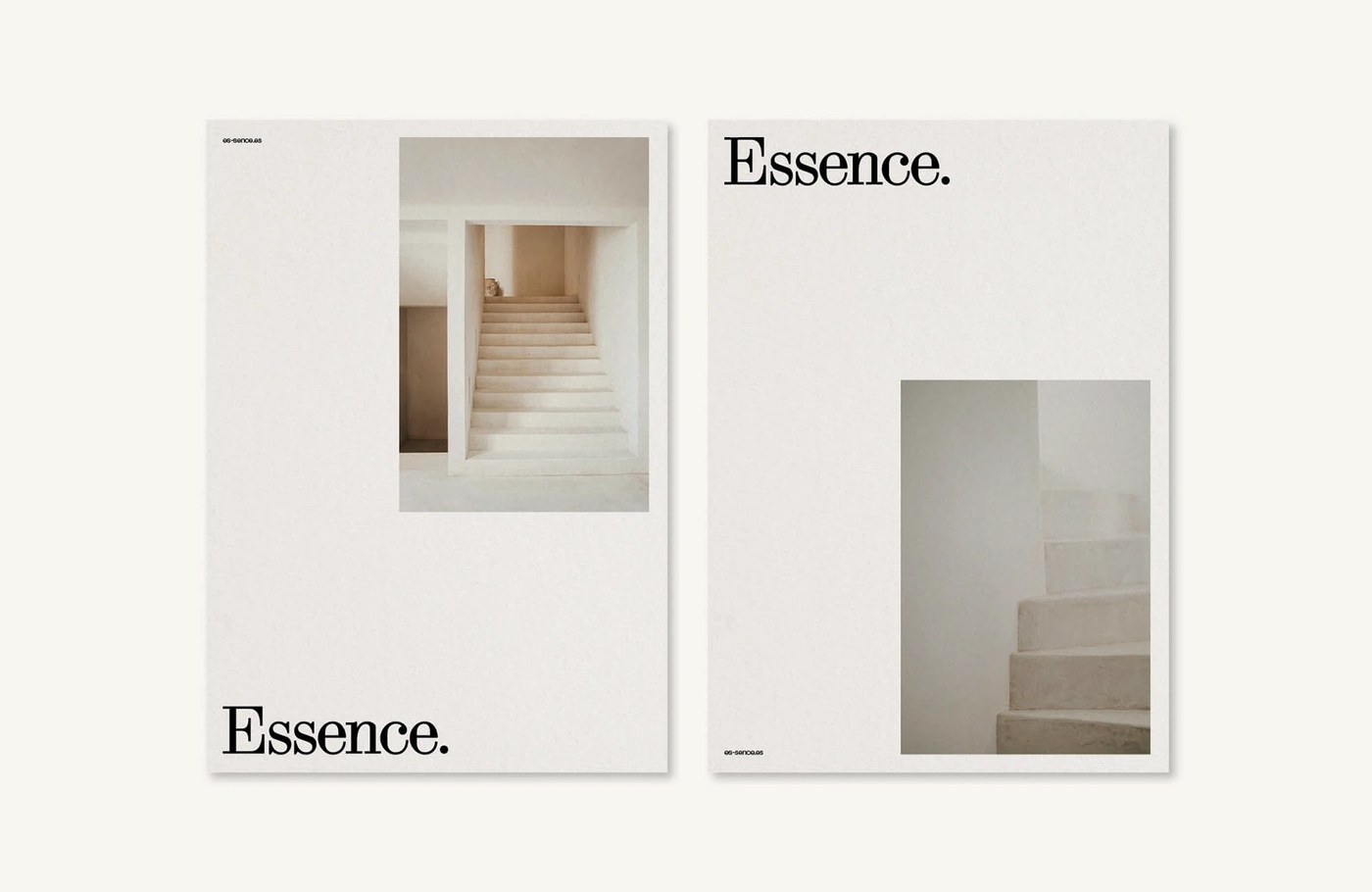 Essence visual identity system geometric architectural grid layout