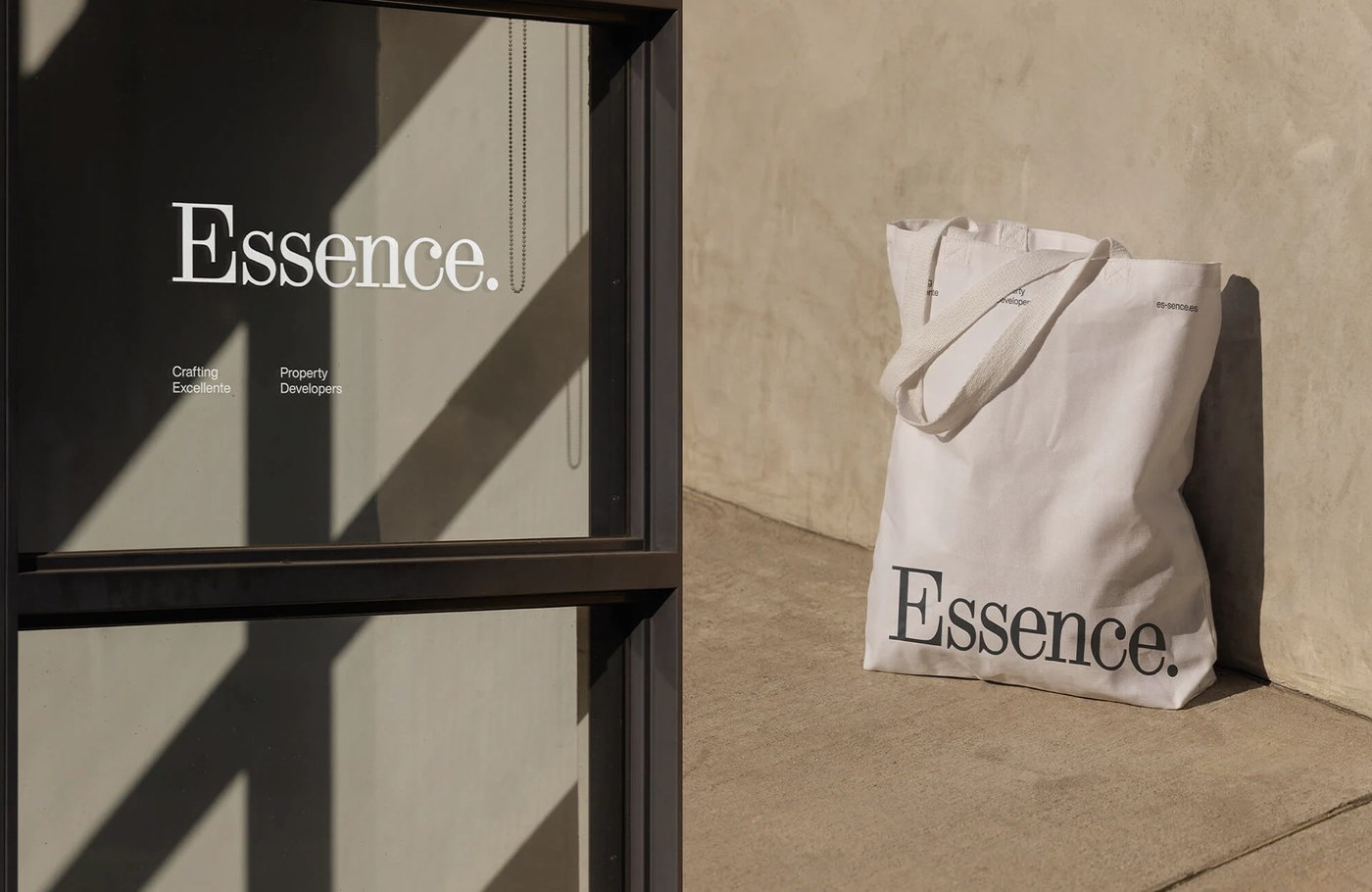 Essence visual identity system architectural project concrete facade