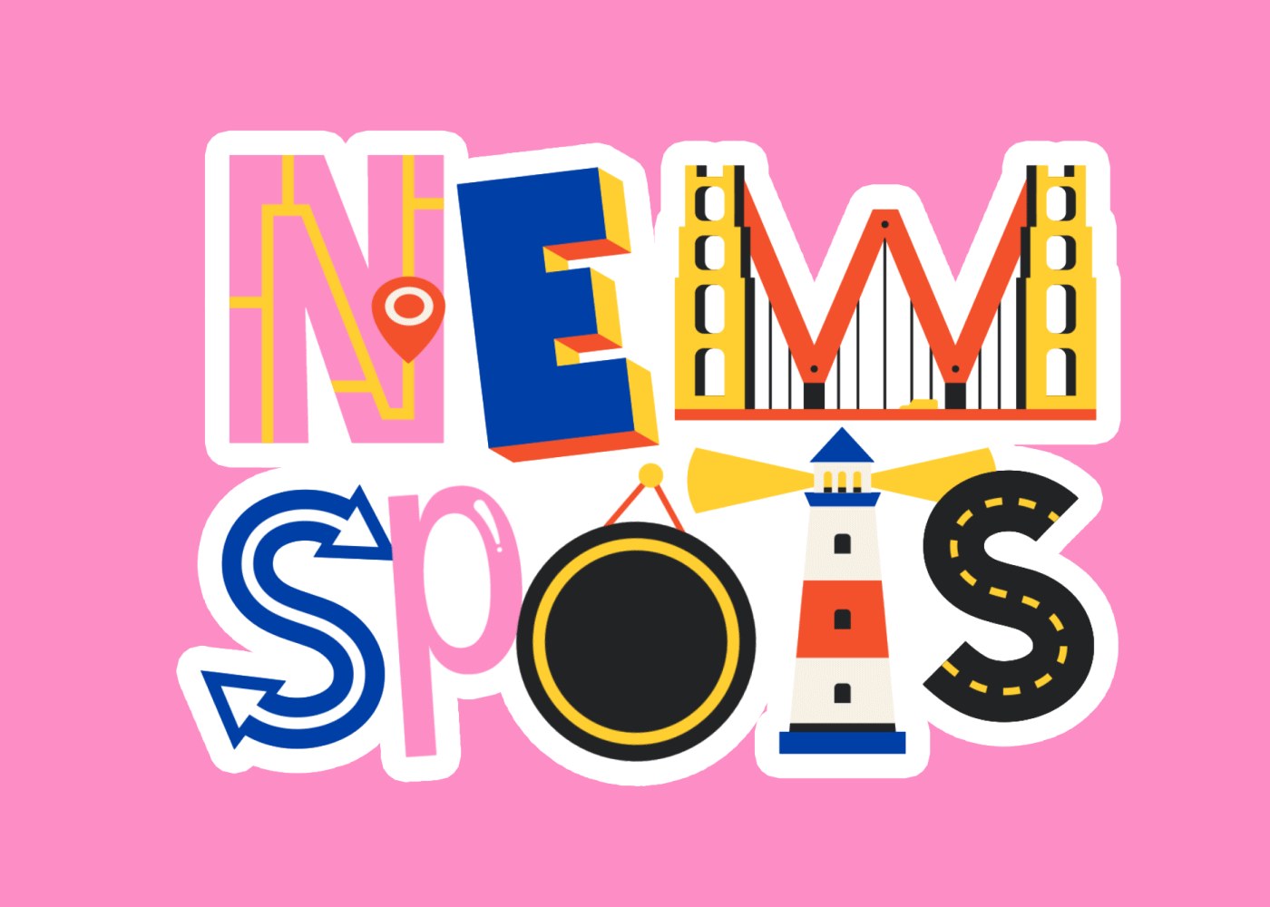 Kinetic typography animated stickers cartoon lettering