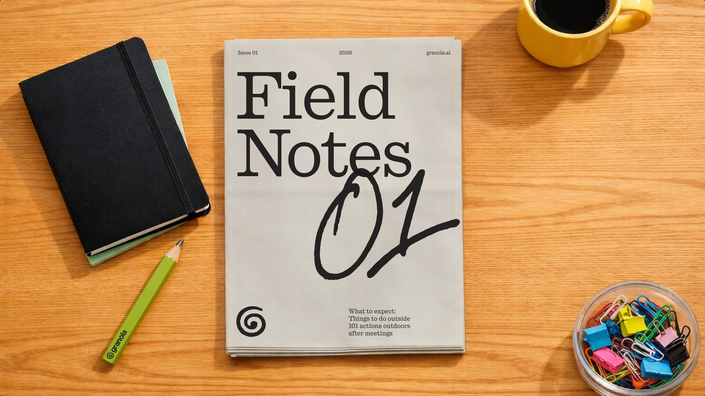 Granola Field Notes newspaper layout with Quadrant slab serif display type — brand identity design by Ragged Edge