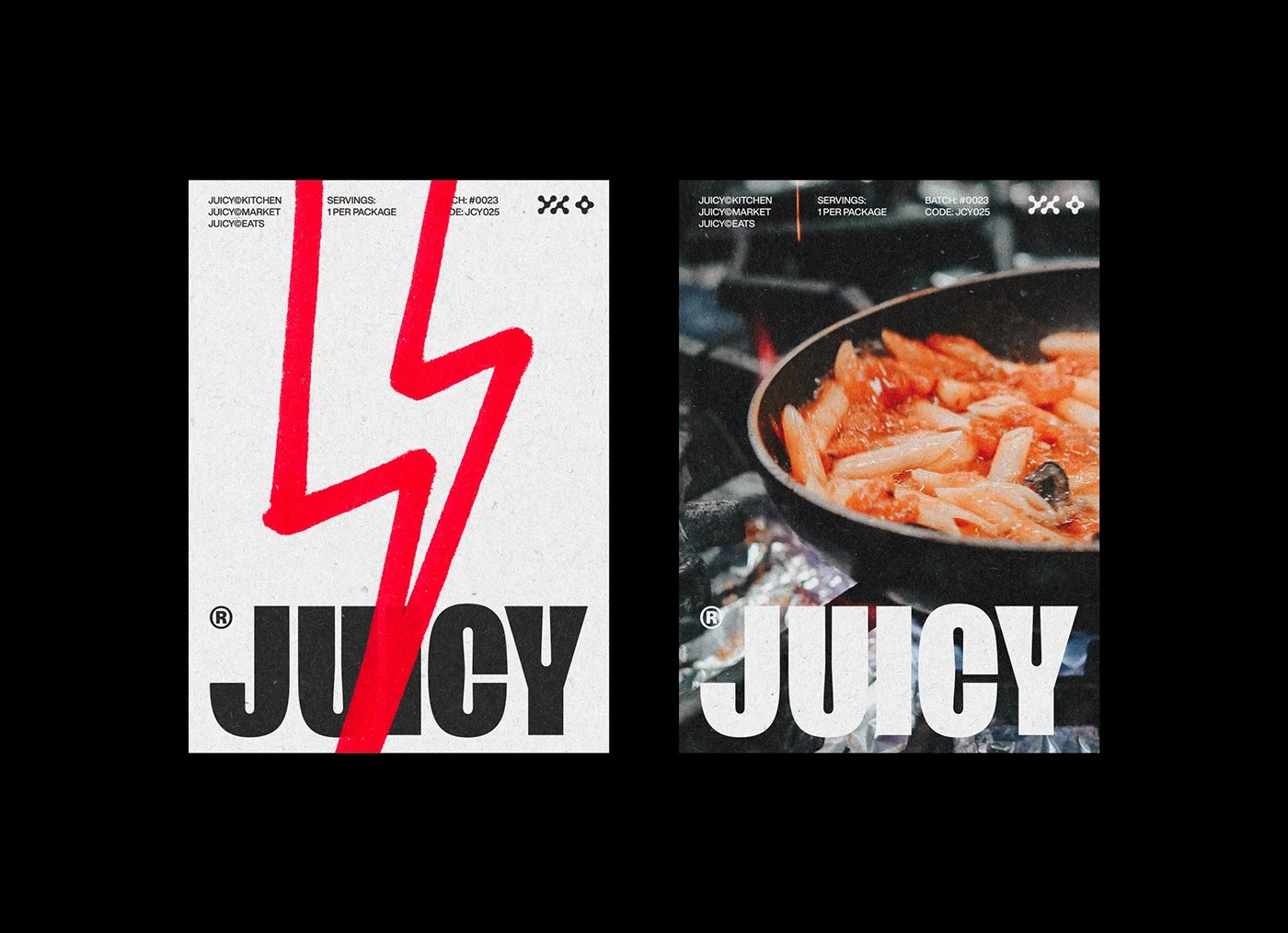 Juicy Foods food brand identity BerrielBrands full system overview