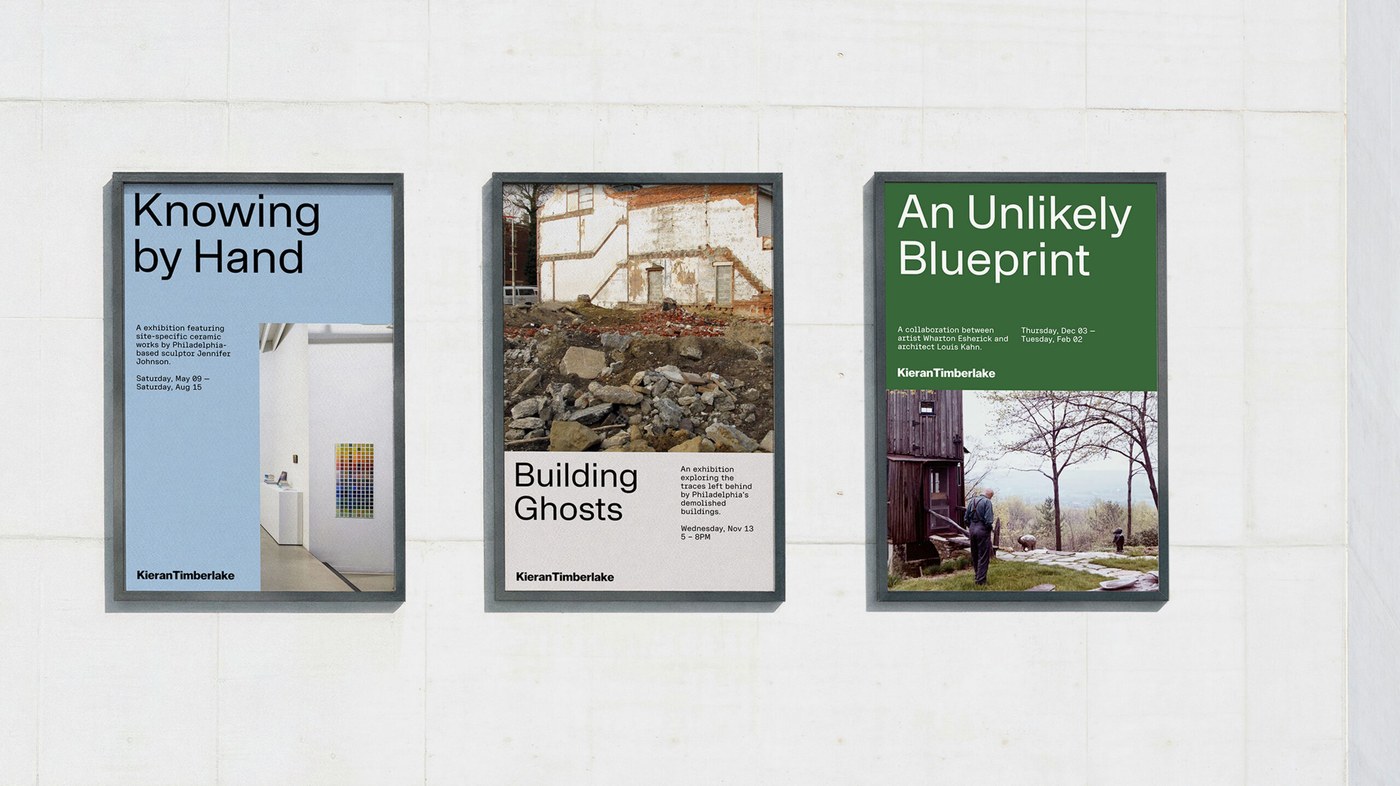 KieranTimberlake architecture firm brand identity OOH three-panel billboard by Athletics