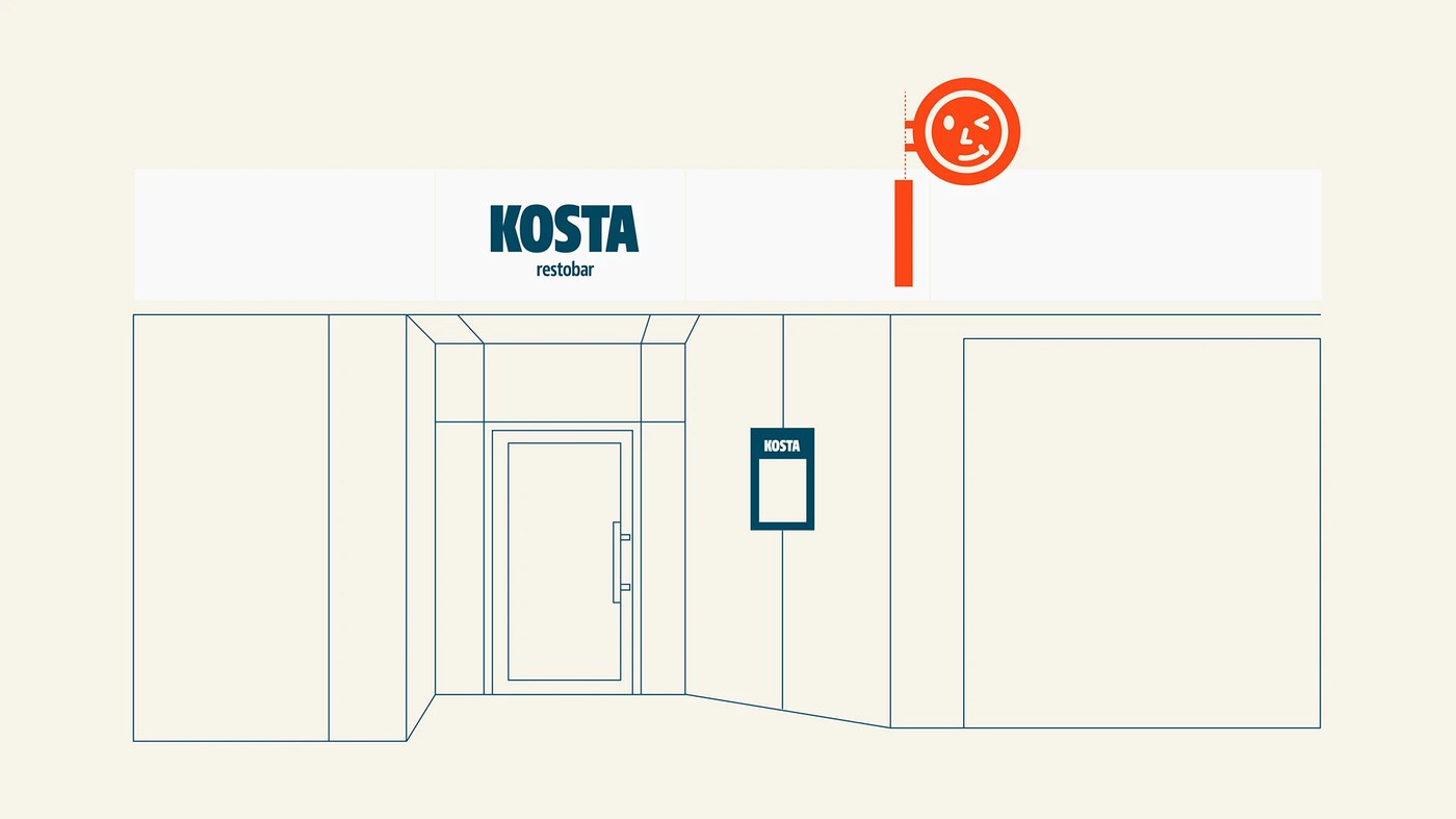 KOSTA hero shot — display typography design by QARAJ ㅤ