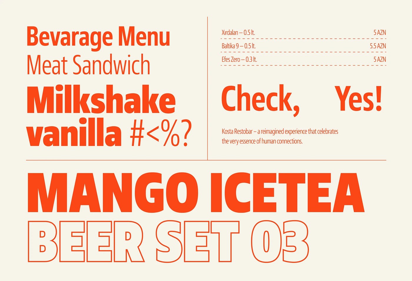 KOSTA composition detail — display typography design by QARAJ ㅤ