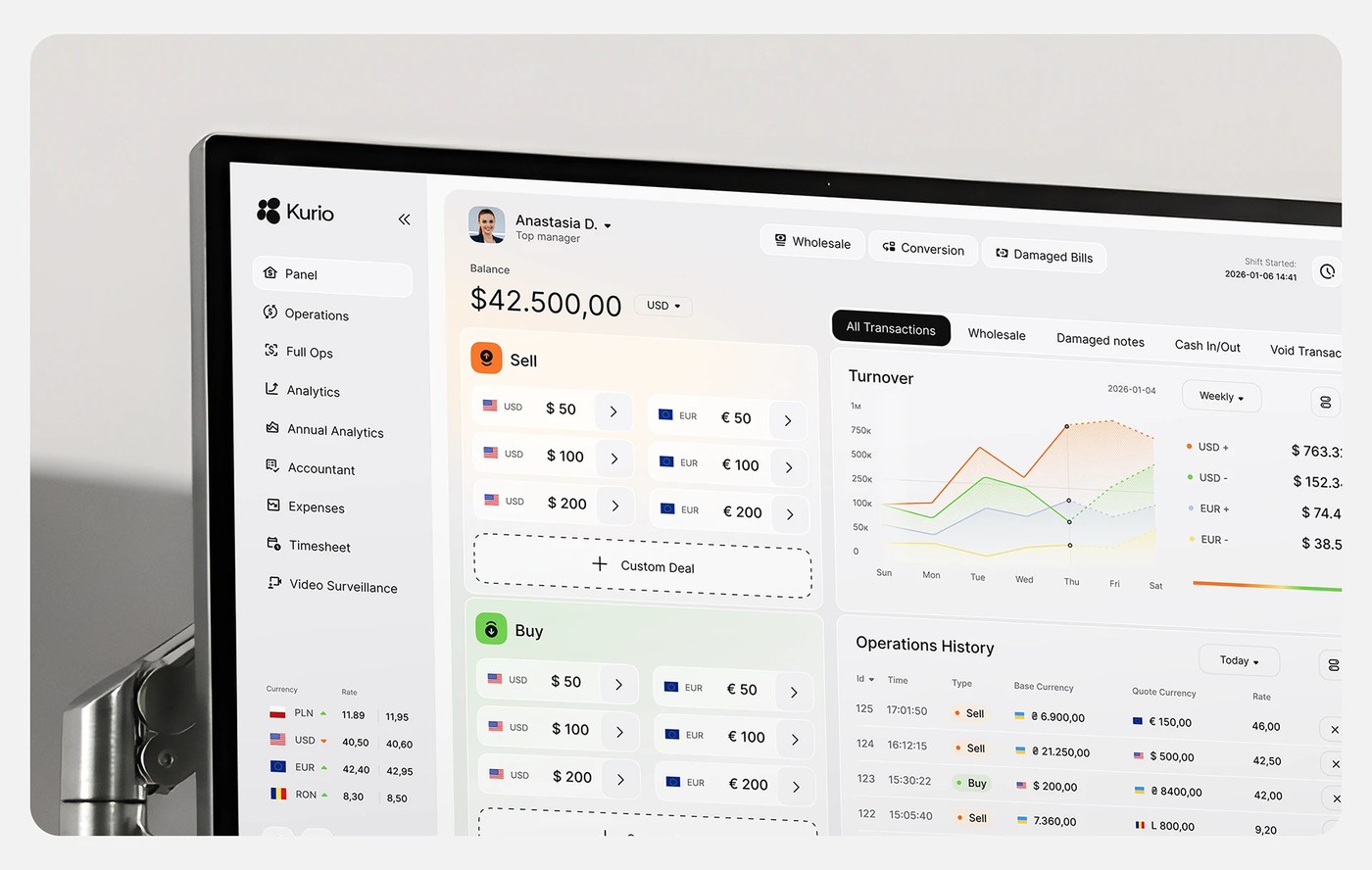 Kurio alternate view — app interface design by Denis El