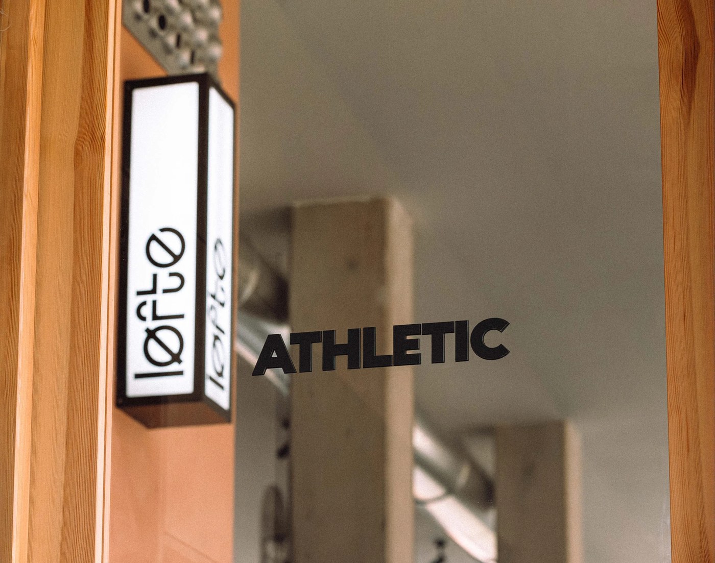 gym brand identity environmental typography logo concept