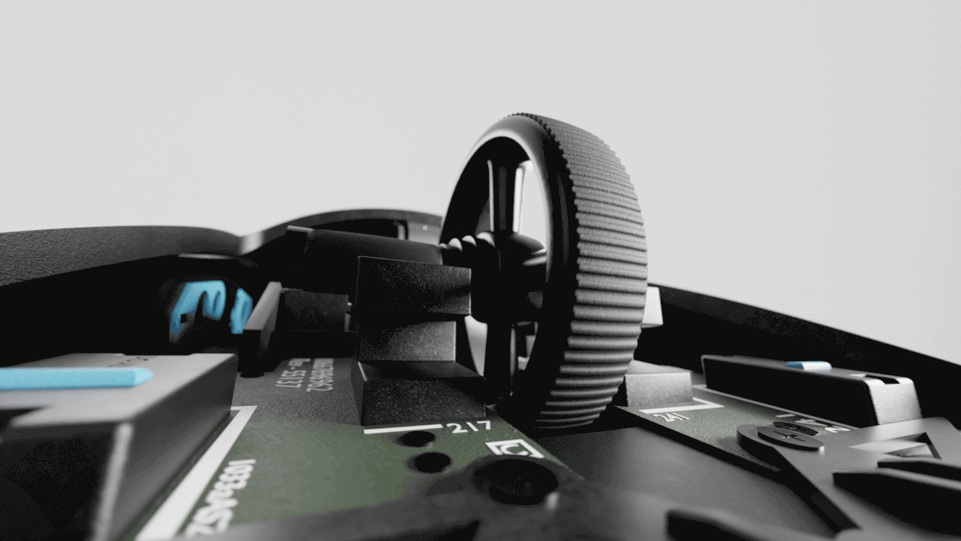 product animation scroll wheel macro detail
