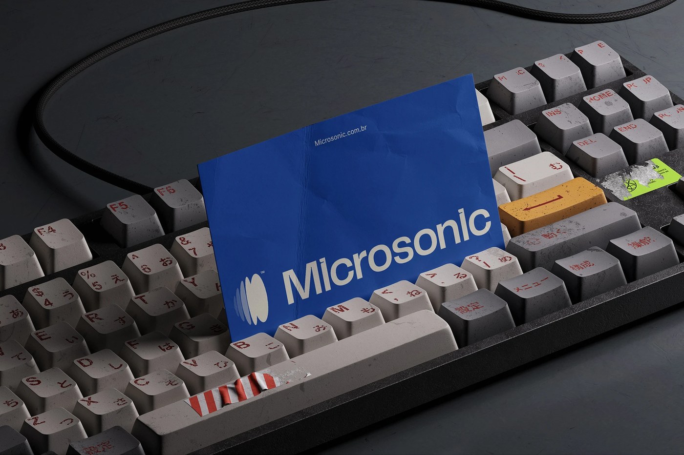 Microsonic context shot — display typography design by Estúdio BRN BRANDS