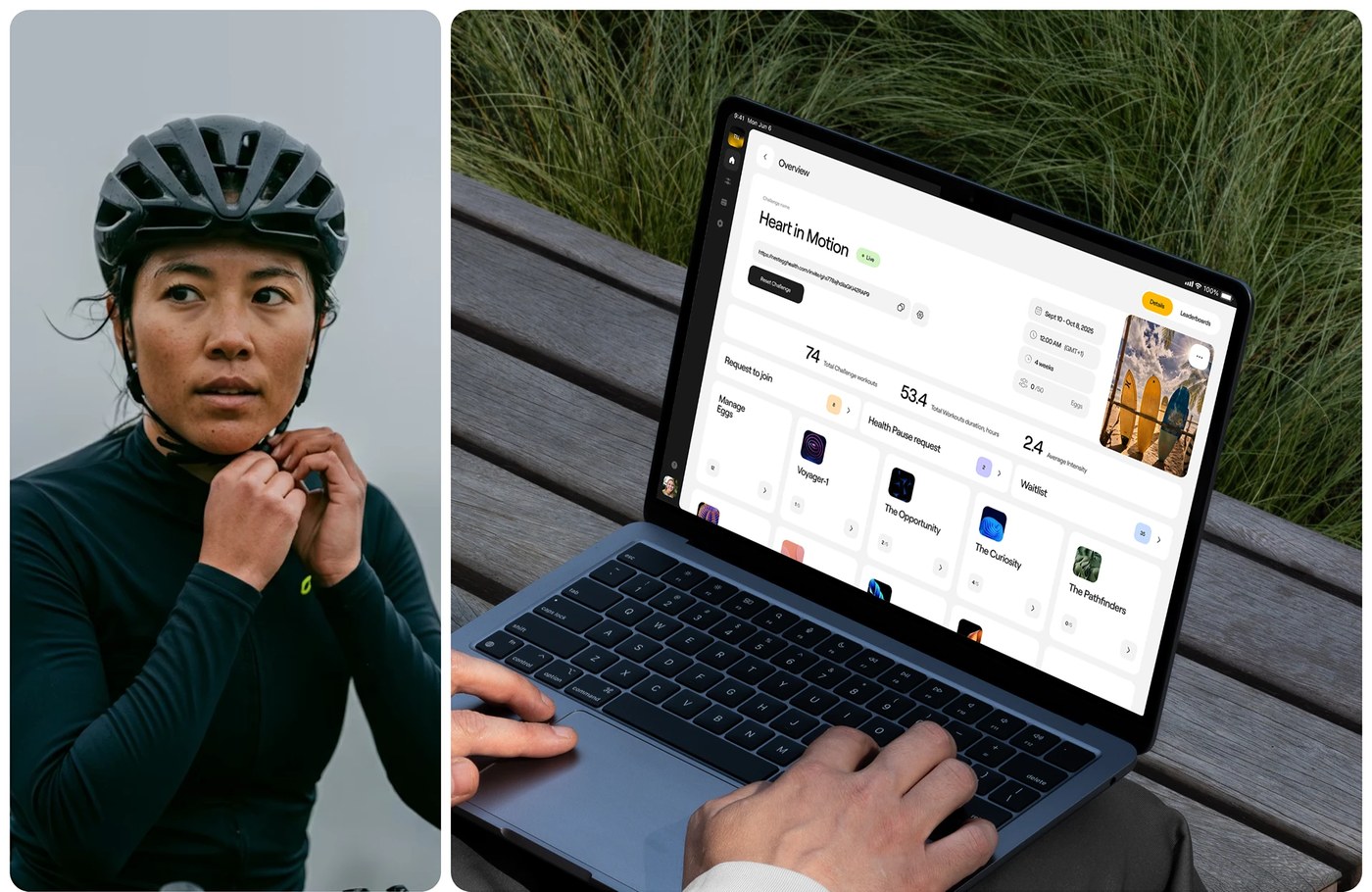 dashboard design laptop mockup displaying user data
