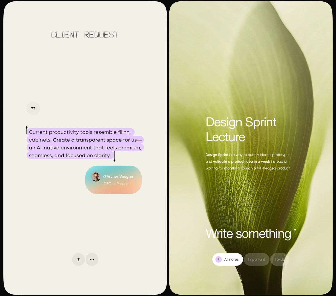 Notis+ AI workspace UX UI design dashboard cover