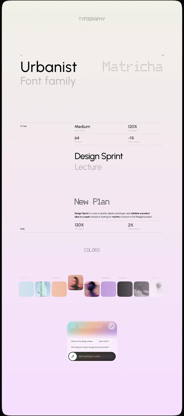 AI workspace UX UI design dashboard desktop app