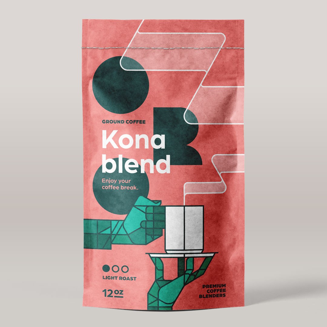 ORO coffee packaging design coral variant by 3rd Floor