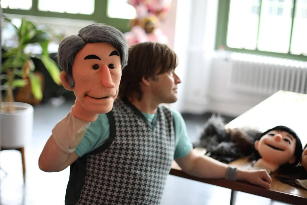 custom puppet design — photo-realistic lookalike puppet for Apple Japan iPhone campaign