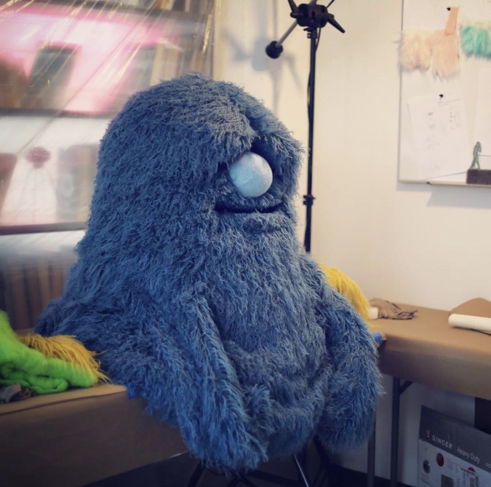 custom puppet design — large-scale monster puppet fabricated in Brooklyn for Casper TV campaign