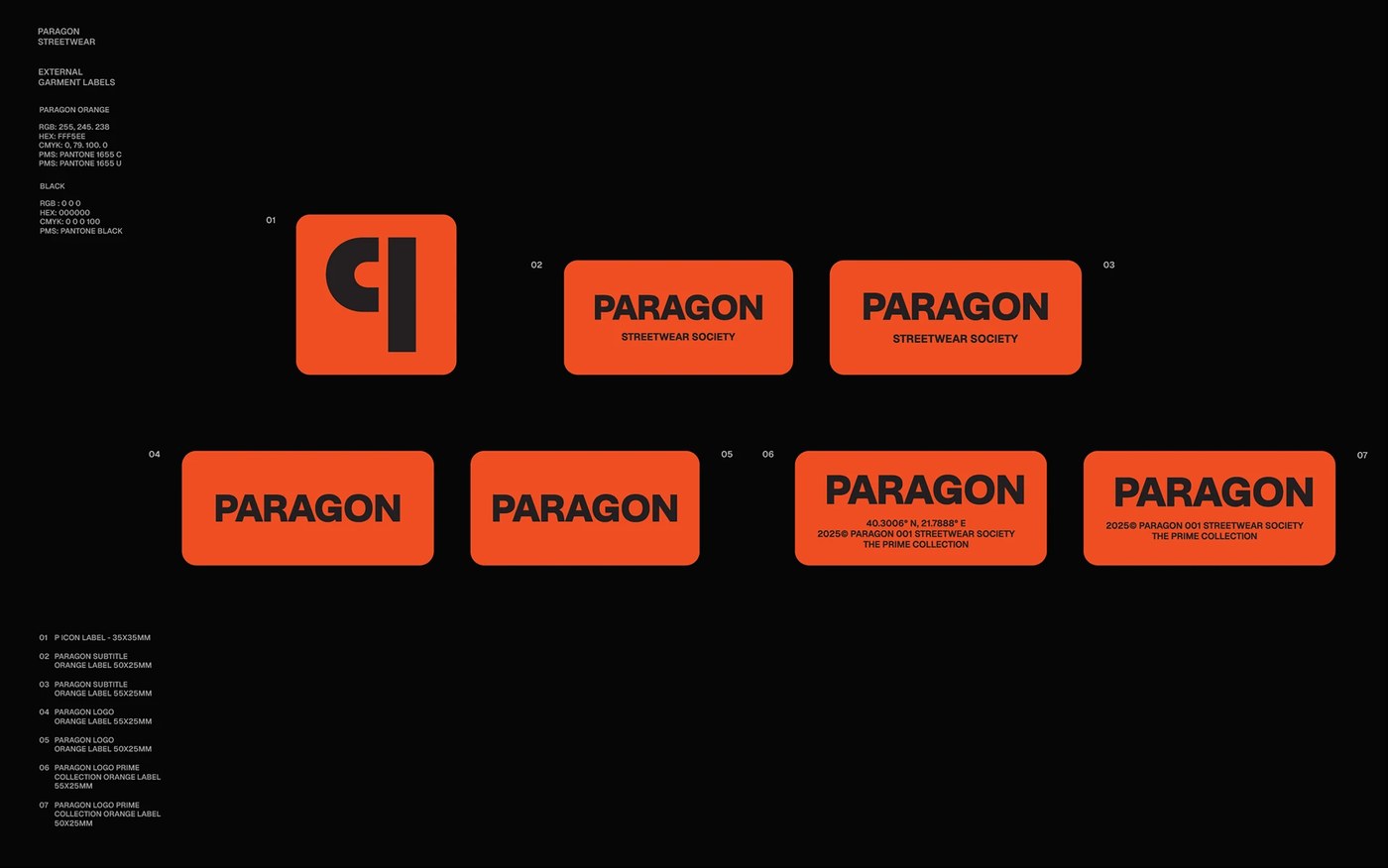 PARAGON Streetwear context shot — brand identity design by Stelios Ypsilantis