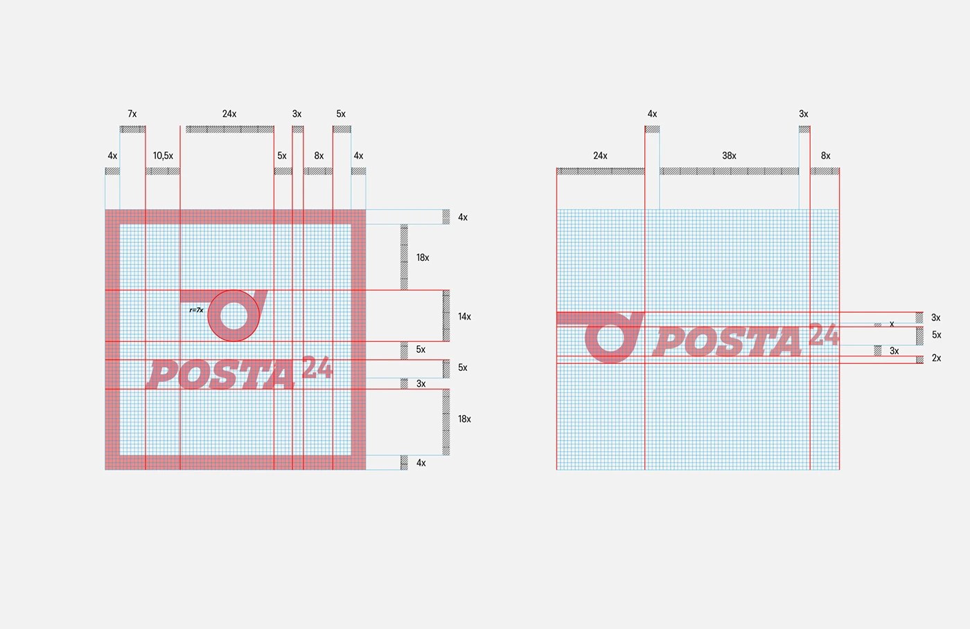 courier brand identity stationary and letters