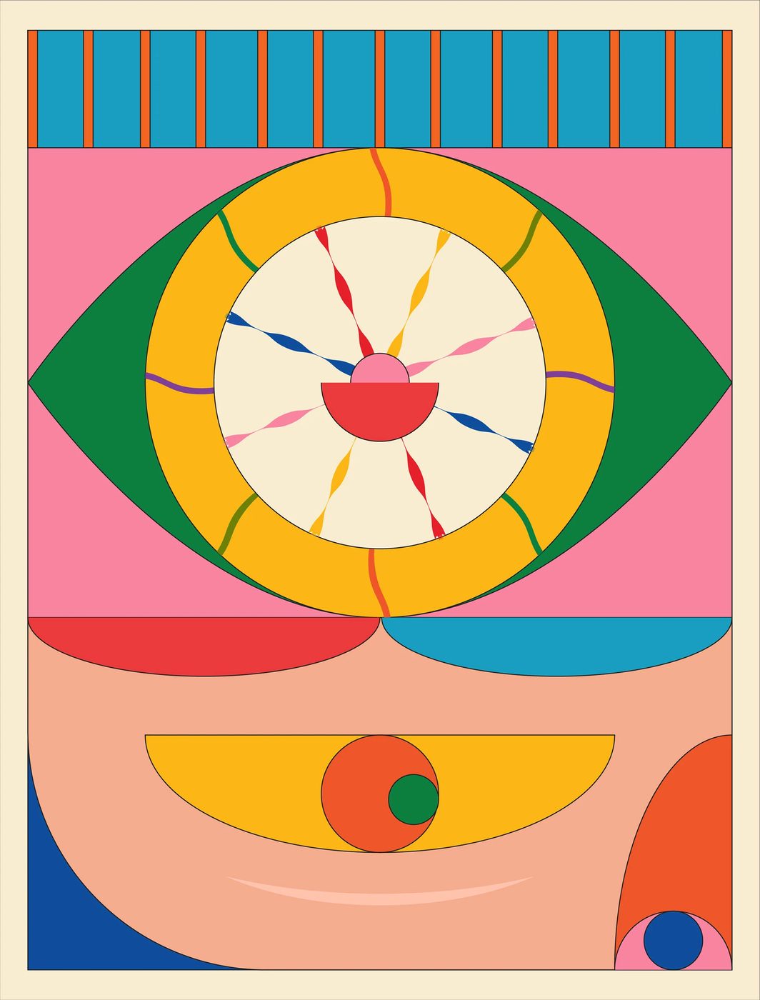 poster design illustration detailing vibrant hues