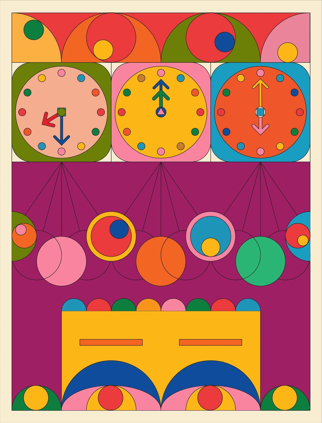 poster design illustration with energetic layouts