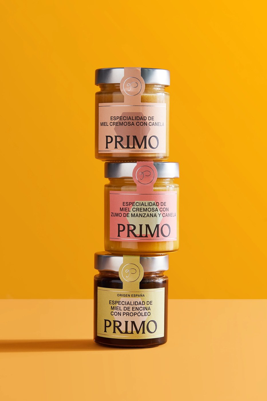 Primo Honey context shot — packaging design by Brandsummit Studio