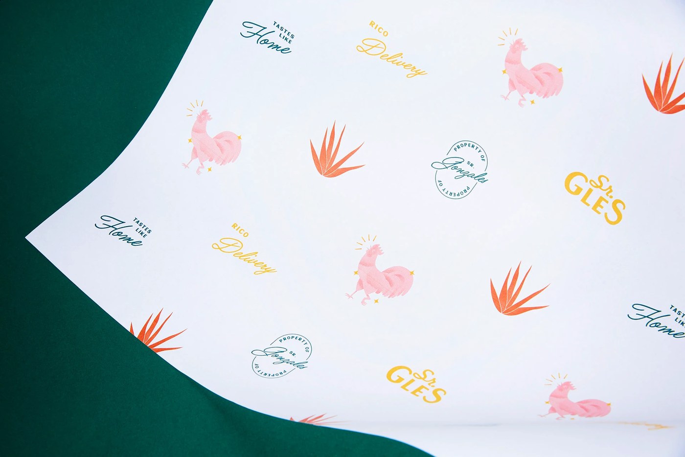 Branded merchandise showcasing a mexican restaurant branding visual identity.