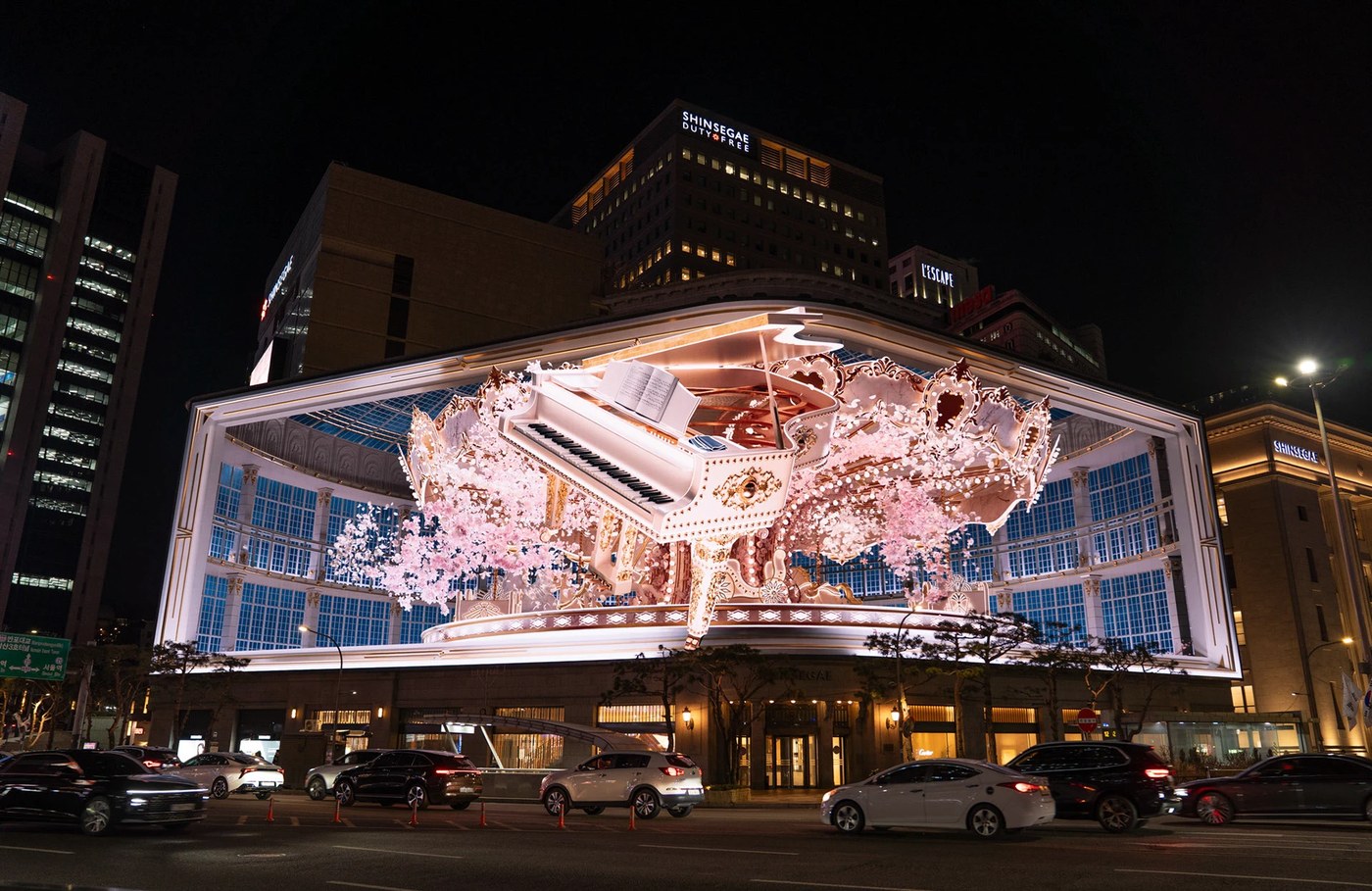 media facade exterior nocturnal projection mapping