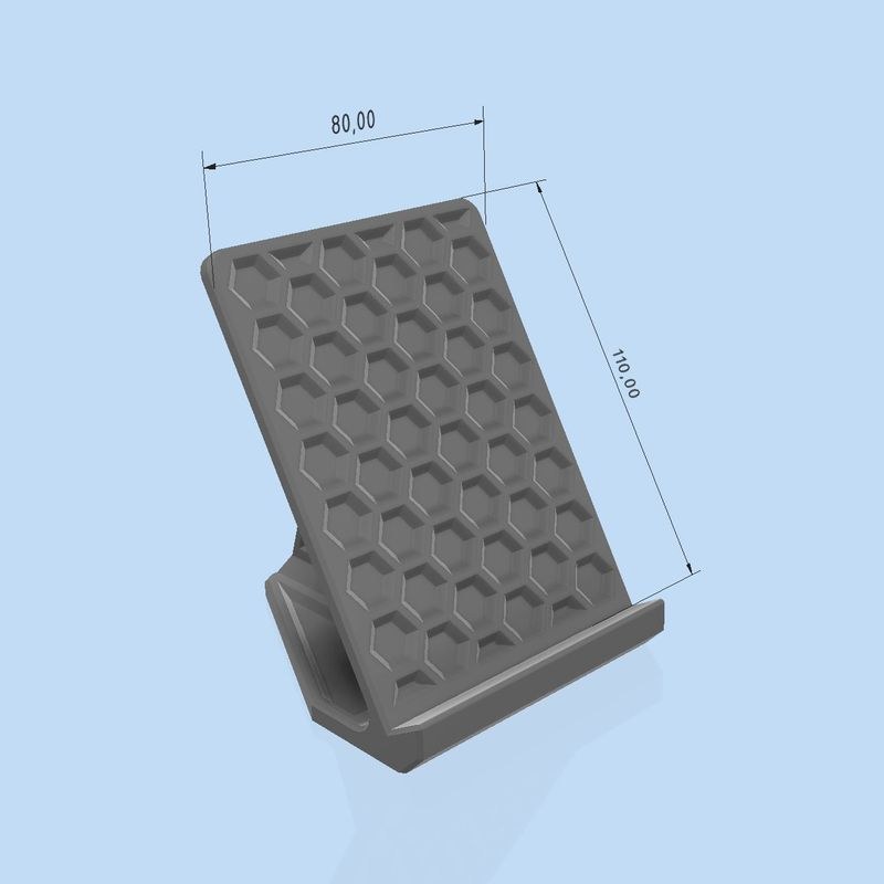 3D printed stand support free structure side profile