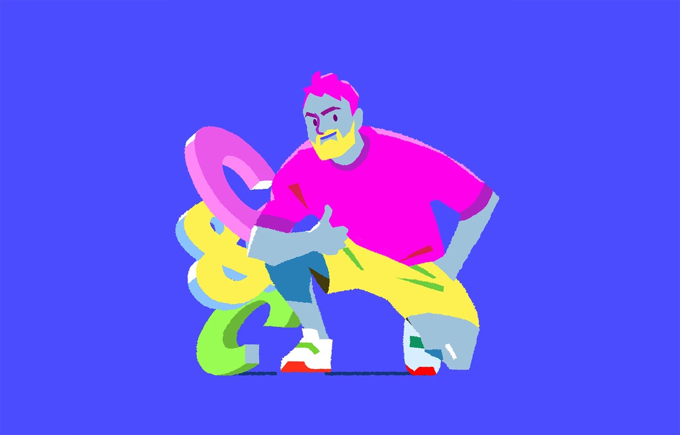 editorial illustration digital commercial 2025 — personal ampersand character by Sua Balac