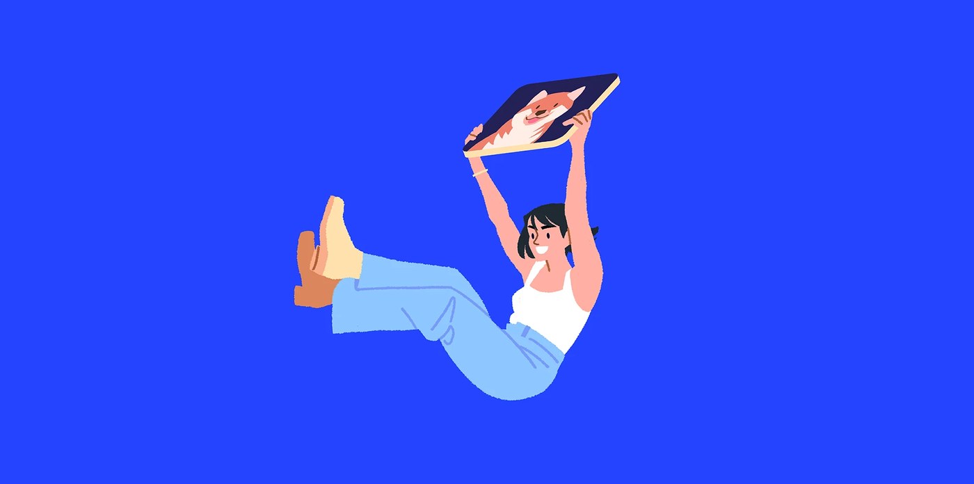 editorial illustration digital commercial 2025 — falling figure personal piece by Sua Balac