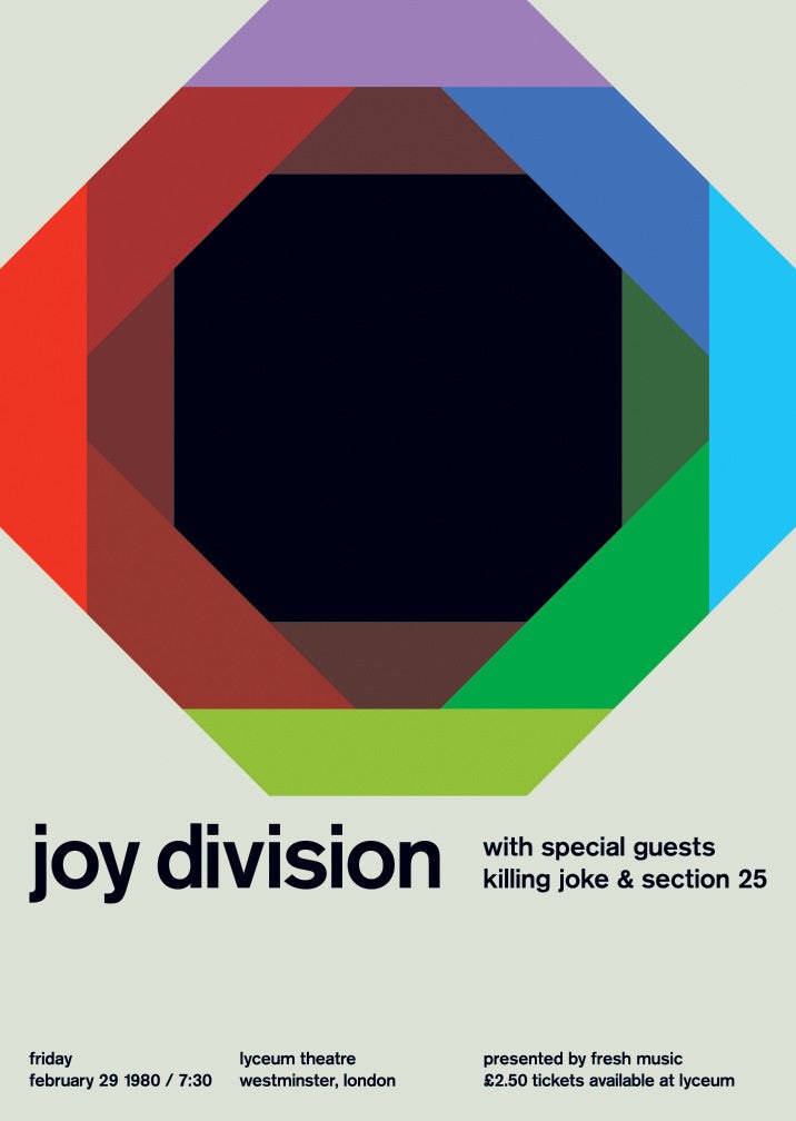 swiss modernist poster Joy Division concert poster