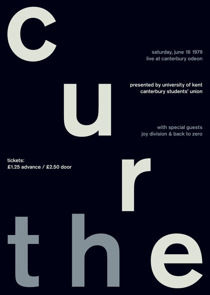 swiss modernist poster The Cure concert poster